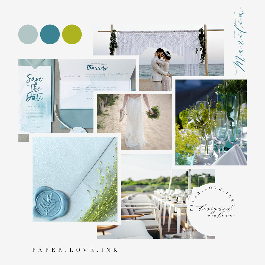 Hochzeit Moodboard Maritim