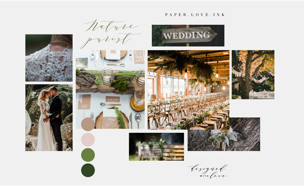 Hochzeit Moodboard Green