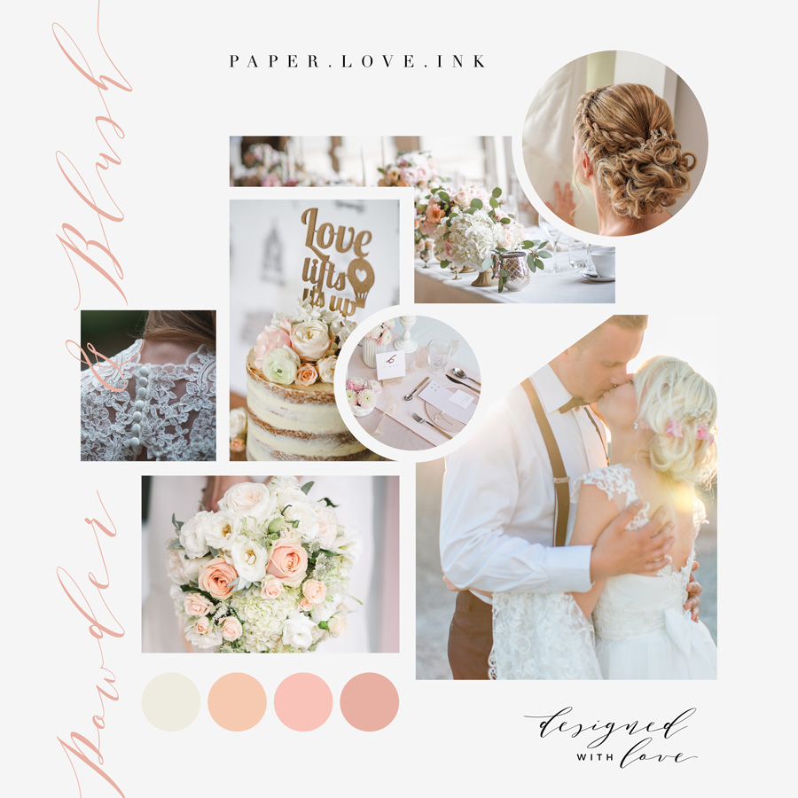 Hochzeit Moodboard Rosé